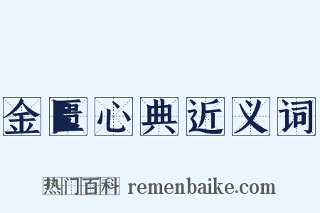 金匮心典近义词是什么意思的图片